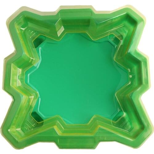 14 inch Bey Stadium Battle Top Plate Arena Training Ground for Combat Spinning Top Stadium with Cover Toys for Kids - Green