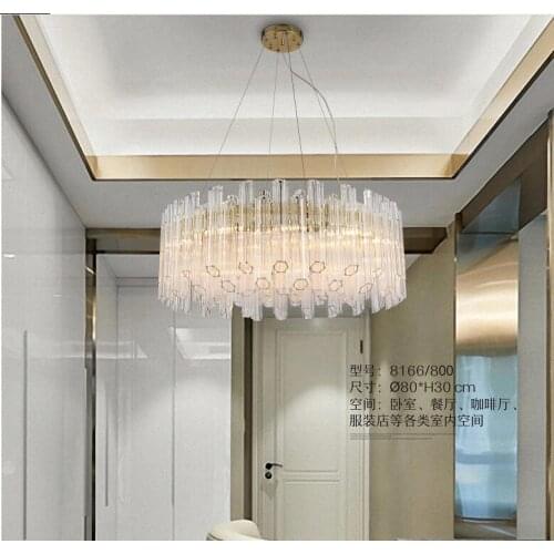 Postmodern crystal chandeliers living room bedroom dining room lights Nordic luxury lamps simple creative LED lighting fixture