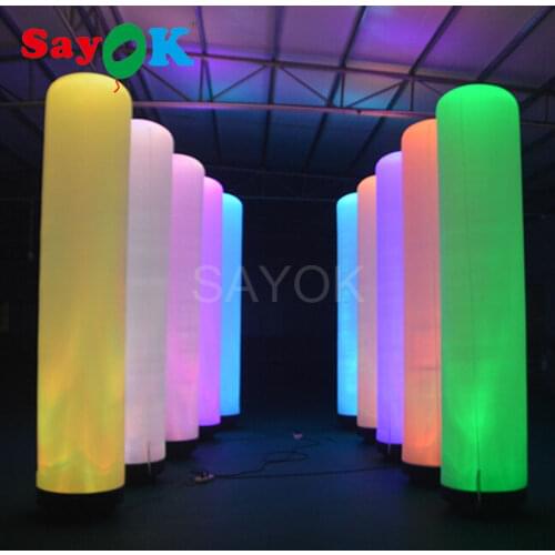 2m/2.5m/3m Attractive LED Tube Inflatable Air Pillar Column for Party and Event Stage Lighting Decoration Advertising Promotion