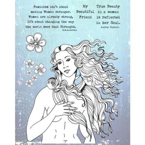 Girl Transparent Clear Silicone Rubber Stamp Seal DIY Scrapbooking photo Album A0793