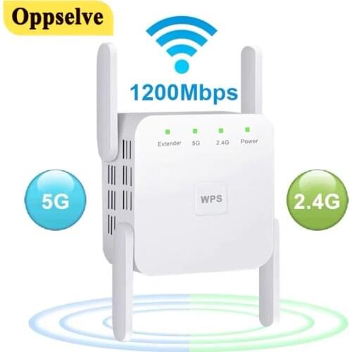 5 Ghz Wifi Repeater 1200Mbps Wireless Wifi Extender Network Wifi Signal Booster 5G Long Roange Wireless 2.4G Wi-fi Reapeter