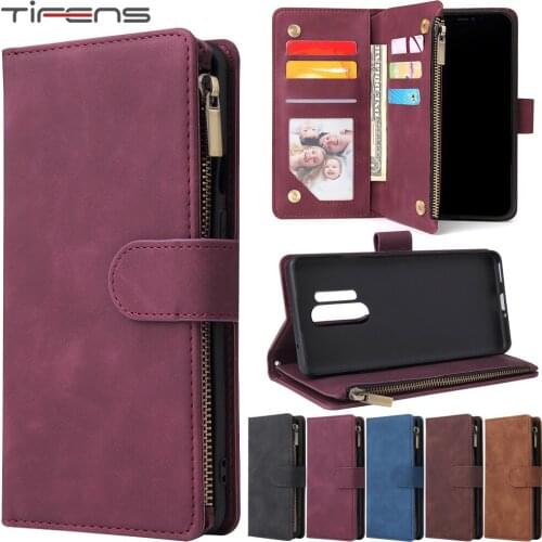 Luxury Zipper Wallet Case For Oneplus 8 7T Pro One Plus 7 Flip Leather 1+8 1+7T Cards Stand Holder Book Phone Bags Cover Fundas