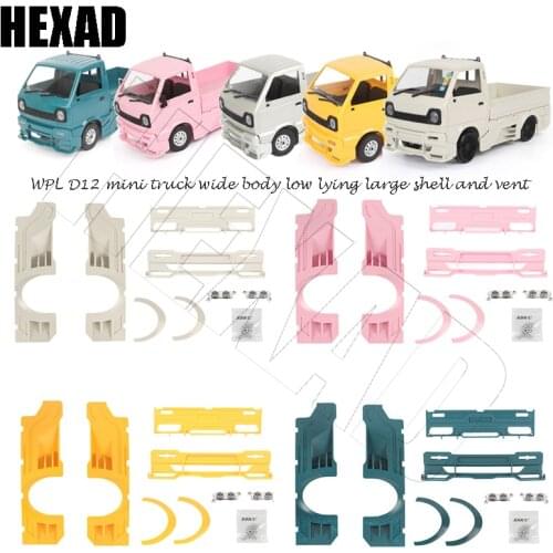 Wide Body Low Lying Large Surrounded & Blow Vent Upgrade Modification Accessories Parts For WPL D12 RC Micro Truck Car