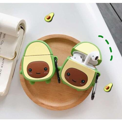 Silicone Fruit Wireless Bluetooth Earphone Case For AirPods 2 Charging Box Headphones Cases For Airpods Protective Cover