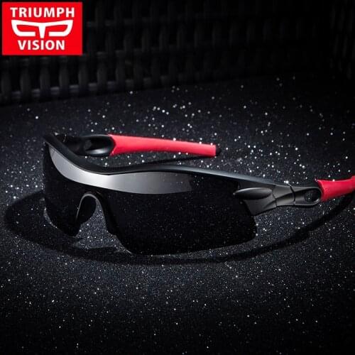 TRIUMPH VISION Professional Goggle Mens Sunglasses Polaroid Lens Sports Sun Glasses for men UV400 Sunblock Polarized Shades Male