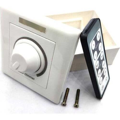 Infrared Remote Control Switch LED Dimmer 220V 110V LED Stepless Trailing Edge Phase Dimmer 86 Type Dimmer For LED Lamps