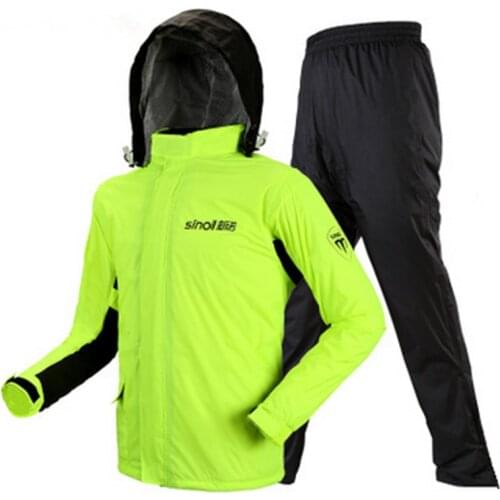 High Quality Double Waterproof Raincoat, Rain Pants, Waterproof Motorcycle Rain Jacket Poncho Raincoats Men And Women