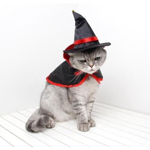 Halloween Pet Costumes Dog Cosplay Dog Cloak With Hat Cosplay Clothes Costume Decoration For Kitten Puppy Small Pet 2020 New