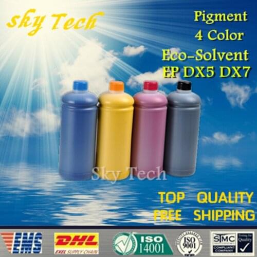1L*4 Pigment Eco Solvent Ink For Ep DX5 DX7 Print Head printer , Outdoor Advertising Ink For banners canvas PVC etc