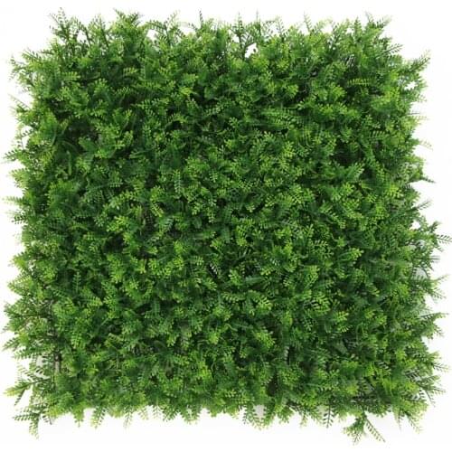 10 pcs Sunscreen Pine Grass Lawn Outdoor Plants Wall Fake Flower Turf Mimosa Milan Grass Wall Lawn Wedding Shop Background Decor