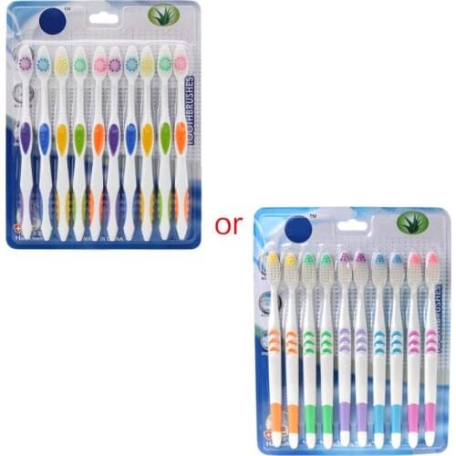 10pcs Ultra Soft Bamboo Charcoal Nano Toothbrush Tooth Brush Oral Health Care Mar28