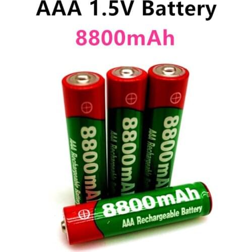 12pcs 2020 New 1.5V AAA rechargeable battery 8800mah AAA 1.5V New Alkaline Rechargeable batery for led light toy mp3 wait