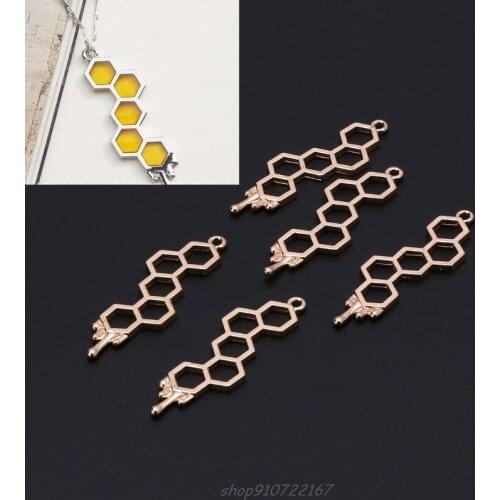 5Pcs Honeybee Planet UV Frame Pendant Open Bezel Setting UV Resin Jewelry DIY O27 20 Dropshipping
