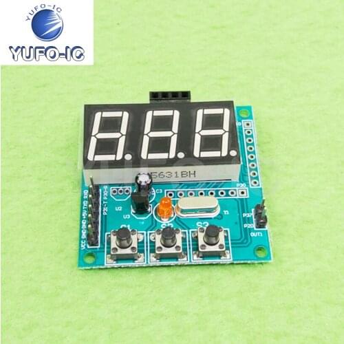 Free Ship 2pcs 5-in-1 Ultrasonic Modules/with Temperature Compensation/51 Board + Ultrasonic Ranging Module