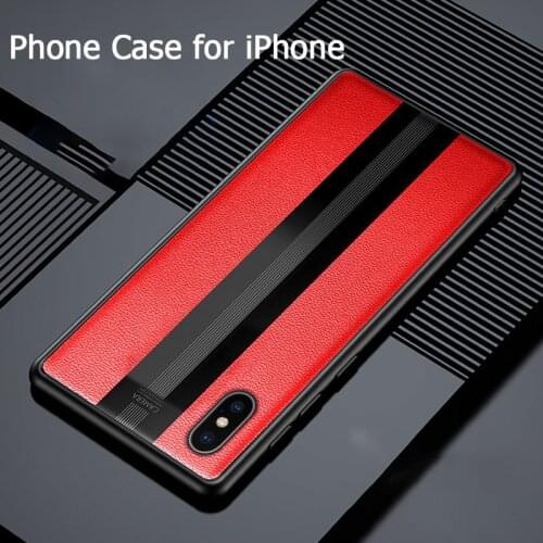 Porsche Style Phone Case for iPhone 11 Pro X XS XR Luxury PU Leather Soft Case for iPhone 7 8 6 6s Plus Silicone Cover Business