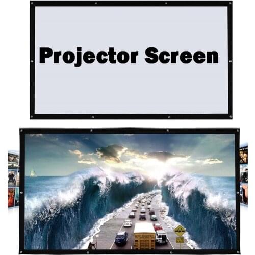 100 120 150 Inch 16:9 Projector Screen 3D HD Home Theater Wall Matt White YG620 Projection Screen Portable Anticrease Canva