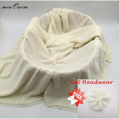 Stretch Knitted Thin Fabric Newborn Baby Photography Prop Photography Backdrop Receiving Blanket Baby Photo Shoot Basket Stuffer