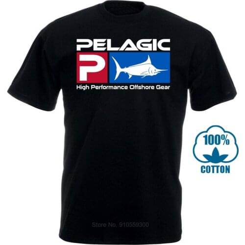 New Pelagic Fisher Offshore T Shirt Graphic Tee Black Color Size S M L Xl 2Xl 100% Cotton Tee Shirt Tops Wholesale Tee