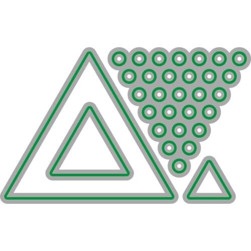 JMCRAFT 2021 Triangle And Dot Decoration Metal Cutting Dies DIY Scrapbook Handmade Paper Craft Metal Steel Template Dies