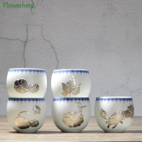 Japanese Style Ceramic Porcelain Tea Cup Teaware Kung Fu Tea Cup Set Enamel Master Cup Home Tea Set