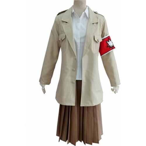 Attack on Titan Cosplay Costumes Uniform 2021 New Beige Aldians Rainer Brown Halloween Cosplay Costume full set