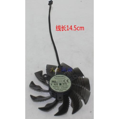 New Original for Gigabyte GTX960/970 DC12V 0.5A T129215SU 85MM 3pin temperature control graphics card cooling fan 1PCS