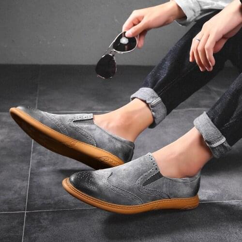 Mens sports shoes Casual para mens loafers black 2020 hot flat men de masculino leisure on sapato leather for informales casual