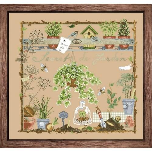 The secret of garden cross stitch kit 18ct 14ct 11ct flaxen linen cotton thread embroidery DIY handmade wall big picture