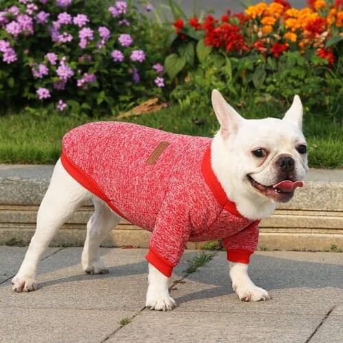 Pet Clothes Soft Warm Breathable Dogs Shirt Sweatshirt Classic Thickening Knitwear For Dog Cat AUG889