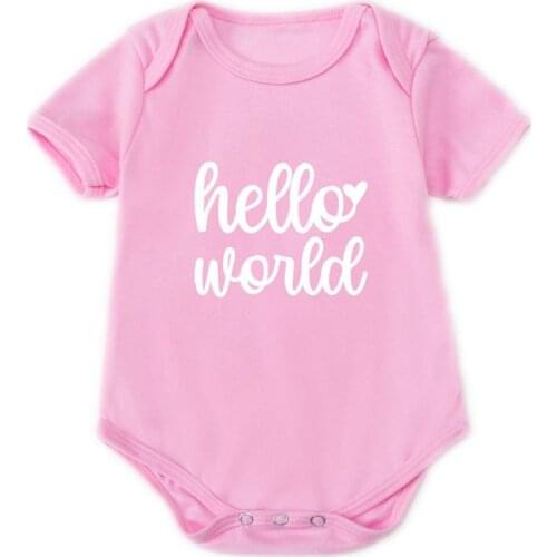 Solid Letter Bodysuits Baby Girls Clothes for Newborns Short Romper Outfits Jumpsuits 2021 Summer Bodysuit Childrens Clothing