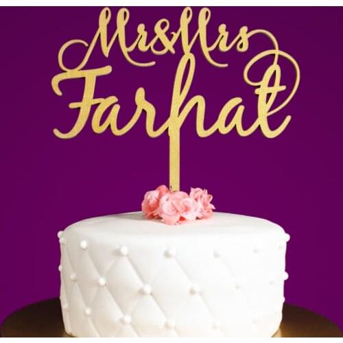 Personalized wedding cake topper rustic names cake topper Wedding Cake Decoration Anniversary Gift