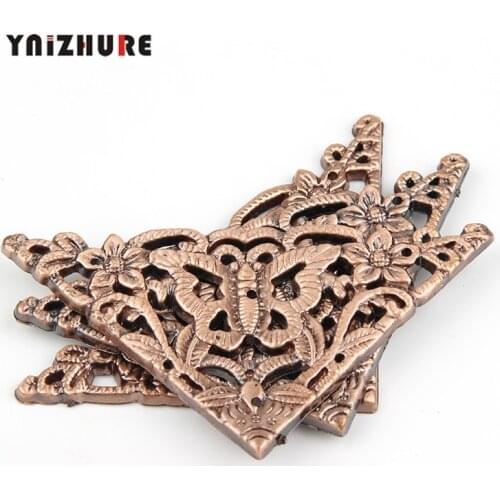 Plastic Wooden Box Coner,Wine Box Protector,Embellishment Findings Triangle Corners Antique Butterfly,2Pcs,52mm