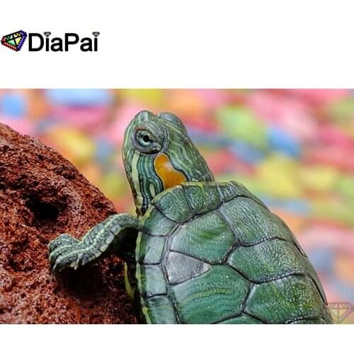 DIAPAI Full Diamond Embroidery Diy 5D Diamond Painting Cross Stitch "Animal turtle" Full Drill Home Room Decor A25400