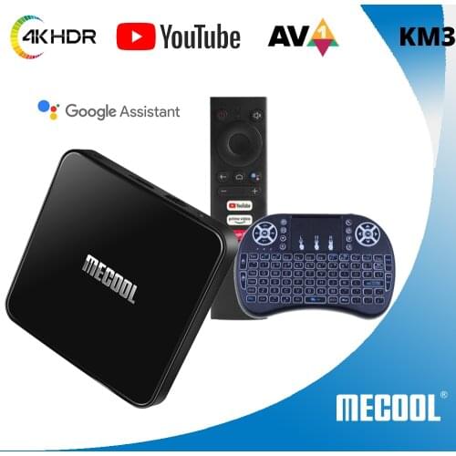 MECOOL KM3 ATV Smart Android Tv Google Certified Android 10.0 TV Box 4GB 64GB 128GB Amlogic S905X2 4K 5G Dual Wifi BT4.0 TV BOX