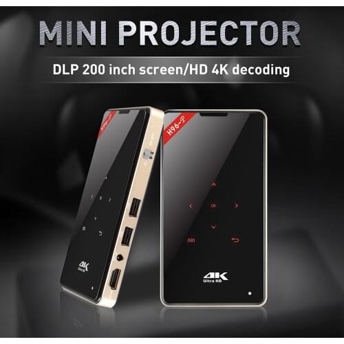 KEBIDUMEI H96-P dlp Mini Projector Android Pocket Projector 4k 2G 16G Amlogic S905 2.4G 5.8G Wifi BT4.0 Home Theater Projector