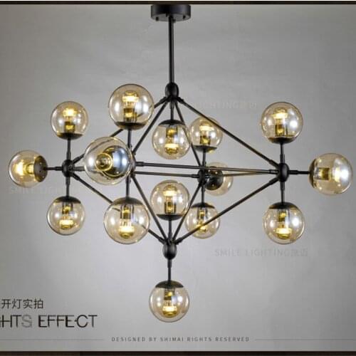 Industrail Vintage Loft Chandelier Glass Bubble Chandelier for Living room Bedroom Kitchen Island mall staircase chandelier