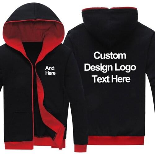 Drop Shipping Zipper Hoodies LOGO custom made Fashion Hoodies, Sweatshirts for men women DIY Customized Wholesale Free shipping