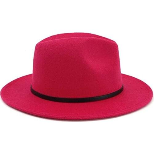 2019 Winter Autumn Imitation Woolen Women Men Ladies Fedoras Top Jazz Hat European American Round Caps Comfortable Women Cap