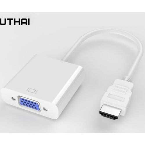 HDMI To VGA Adapter Male To Female Converter For PC TV Box PS4 1080P HDMI-Compatible Video And Audio Cable Jack