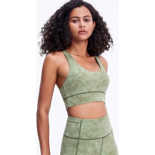 Sports Wear For Women Gym Fitness Cross Back Yoga Bra Padded Workout Gym Top Breathable Dry Fit Underwear