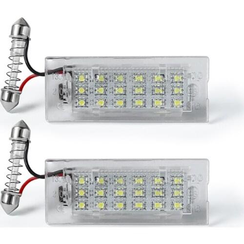​2Pcs LED License Plate Light For BMW X5 E53 1999-2006 X3 E83 2003-2010 With Festoon Socket Bright White Canbus Error Free