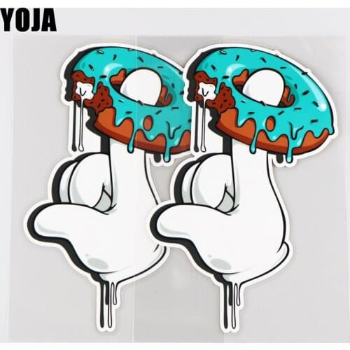 YOJA 10.3X15.8CM Art Fashion Cartoon Dessert Pattern Vinyl Decal Creative Car Sticker 19A-0188