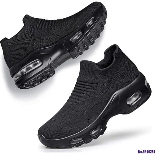 Womens Walking Shoes Slip On Sock Sneakers Cushion Platform Loafers Lady Casual Shoes Nurse Mesh Women Flats Zapatillas Enfermer