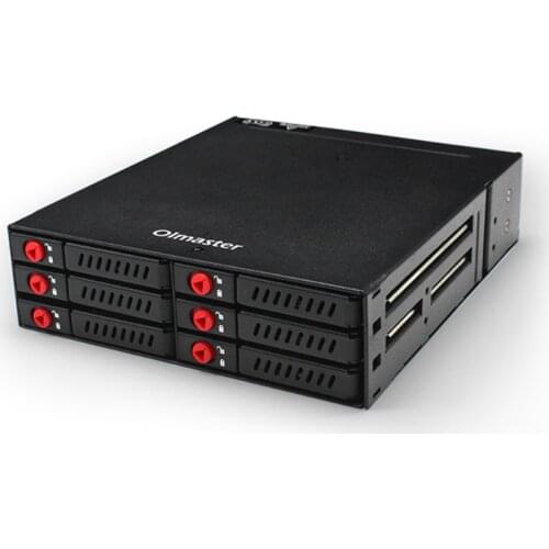 2021 New MR-6601 6 Bay Hard Disk Enclosure Rack Data Storage for 2.5" SATA SSD HDD Case