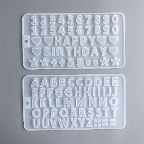 1pc Letter Number Silicone Mold DIY Epoxy Resin Molds Jewelry Silicone Mold 3D English Keychain Mold Decoration Making Mold