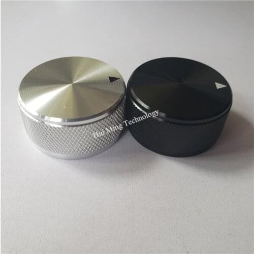2pcs High-end aluminum knob potentiometer knob 34*17*6mm Knurled potentiometer cap Volume knob switch Audio oven knob