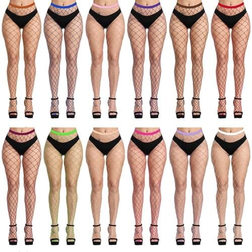 20 Colors Long Stockings for Women Sexy Thighs High Fishnet Nylon Long Standard Over Knee Pantyhose Stocking Sexy Lingerie