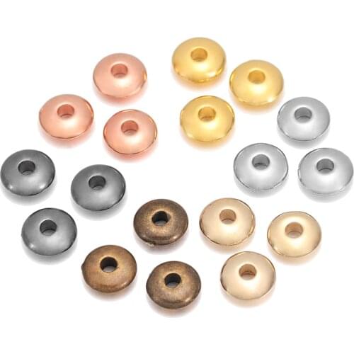 200pcs 6 8 mm Flat Round Spacer CCB Plastic Bead Spacer Loose Charm Beads For DIY Jewelry Making Supplies Accessories Wholesale