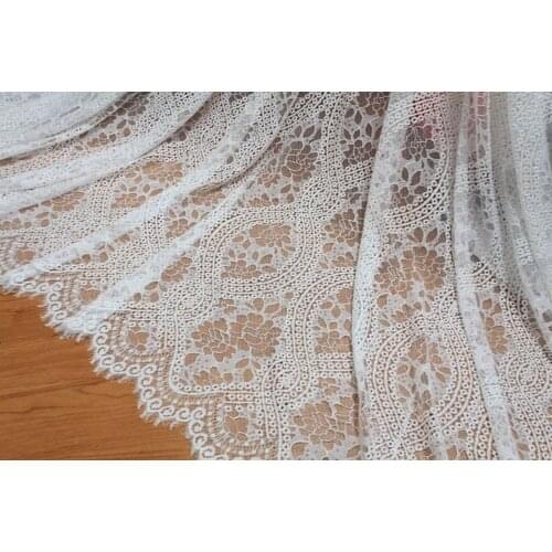 3M/Lot 100% Polyester Thick Lace Fabric DIY Clothing Accessories Fabric for Dress Wedding Lace