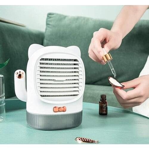 3 In 1 Air Conditioning Fan Desktop Rechargeable Portable Air Cooler Humidifier Purifier Cooling Fan for Home Office